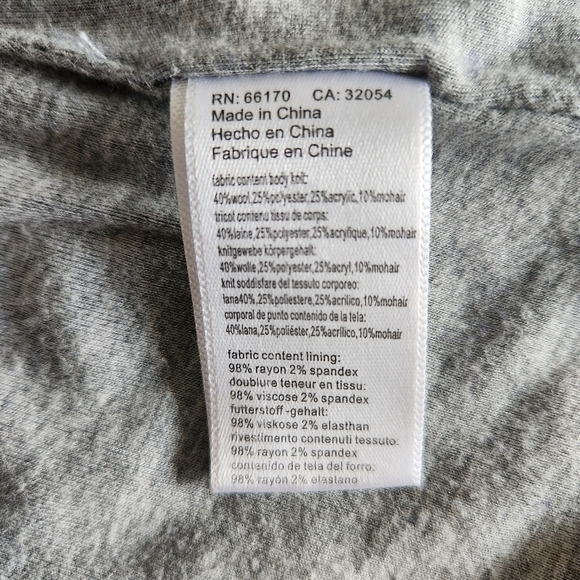 Anthropologie Tabitha Open Sweater Duster Vest Wool Mohair Blend Blue Cream Med - Picture 14 of 14